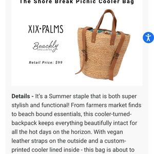 Beachly summer 2022 XIX Palms Shore Break Picnic Cooler Bag